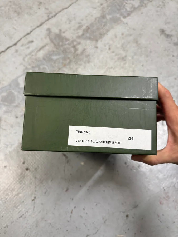 Marithé François Girbaud Leather Denim Brut Low Top Sneakers baoMXTu 4