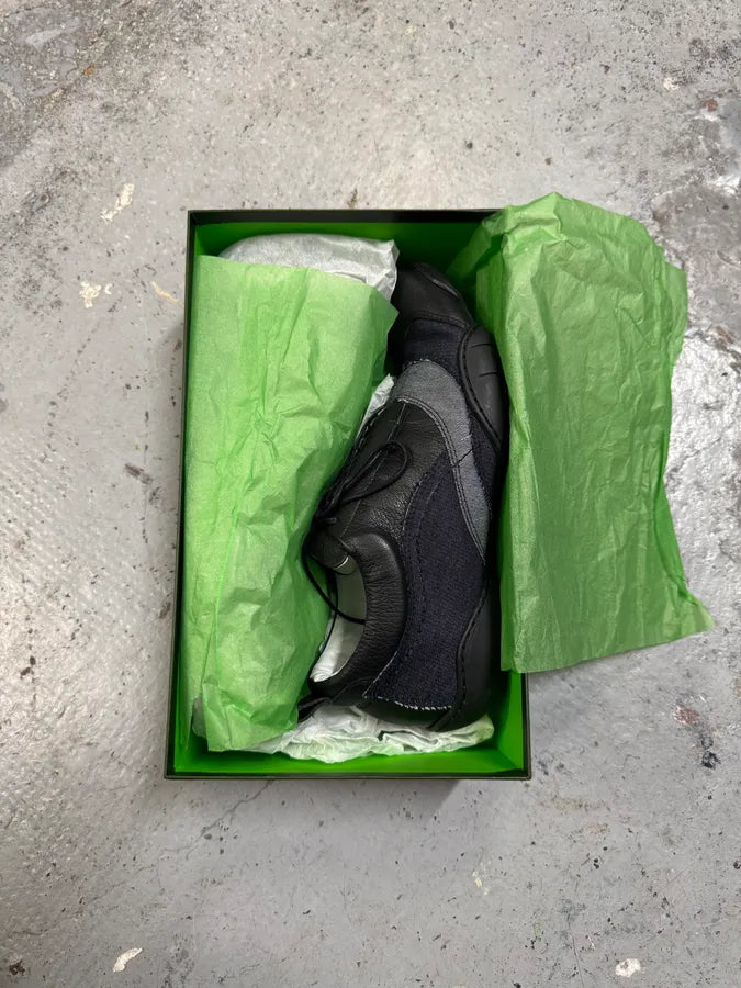 Marithé François Girbaud Leather Denim Brut Low Top Sneakers ihYksRh 1