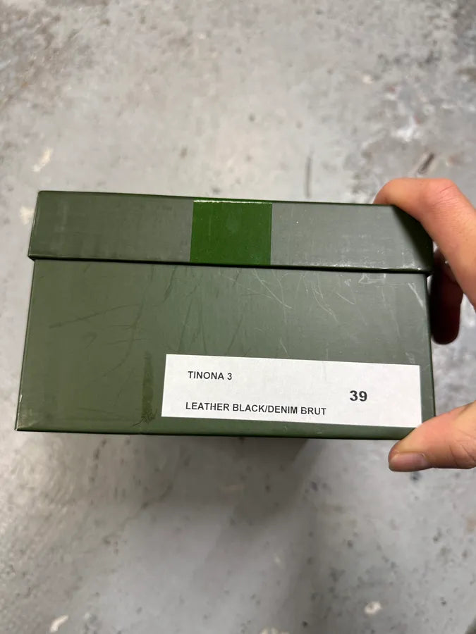 Marithé François Girbaud Leather Denim Brut Low Top Sneakers ihYksRh 7