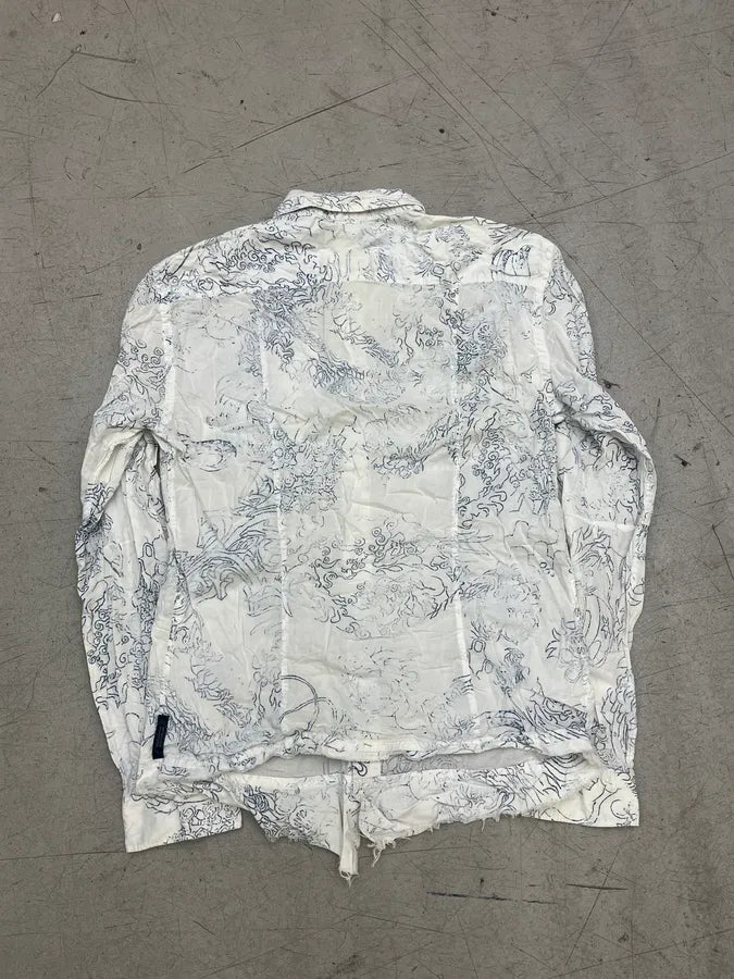 2000s Marithé + François Girbaud White Hysteric Clouds Shirt XlqBtHf 5