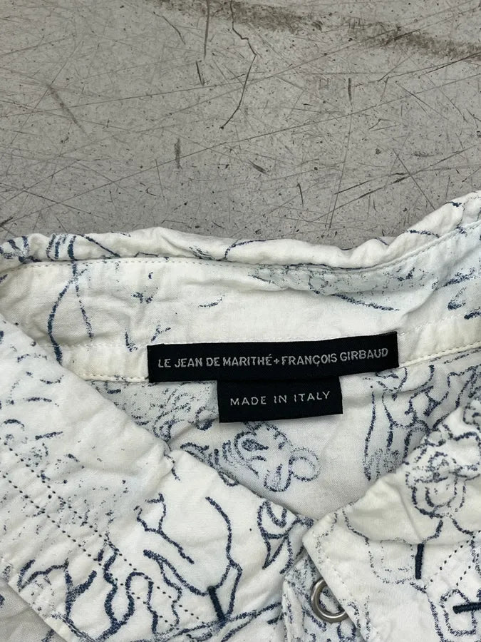 2000s Marithé + François Girbaud White Hysteric Clouds Shirt XlqBtHf 8