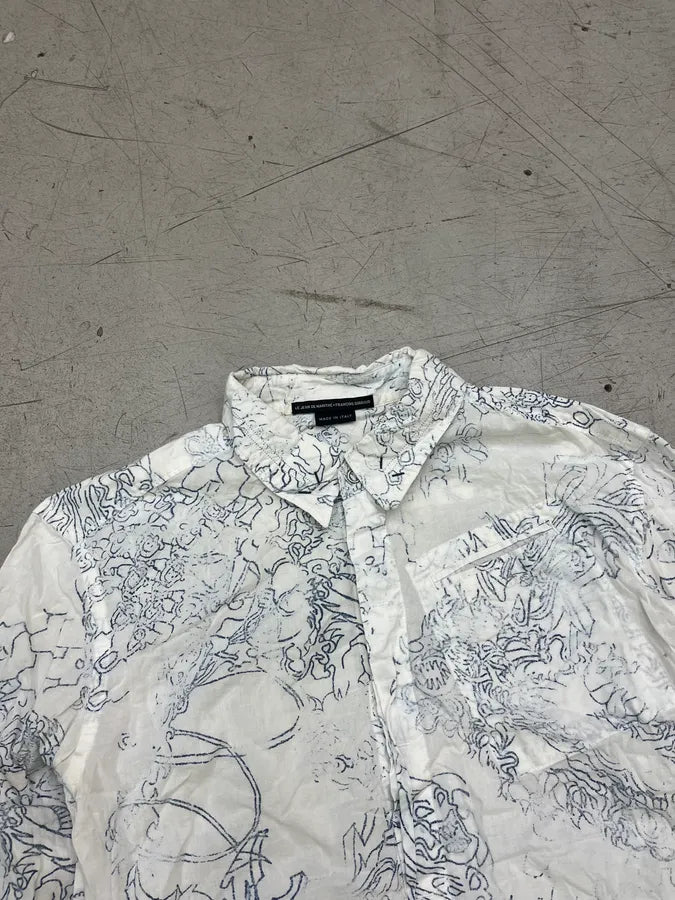 2000s Marithé + François Girbaud White Hysteric Clouds Shirt XlqBtHf 3