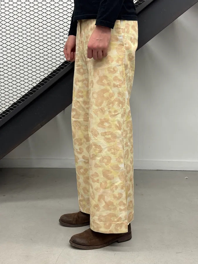 SS2021 Marni Beige Leopard Print Wide-Leg Pants AvasXqx 2