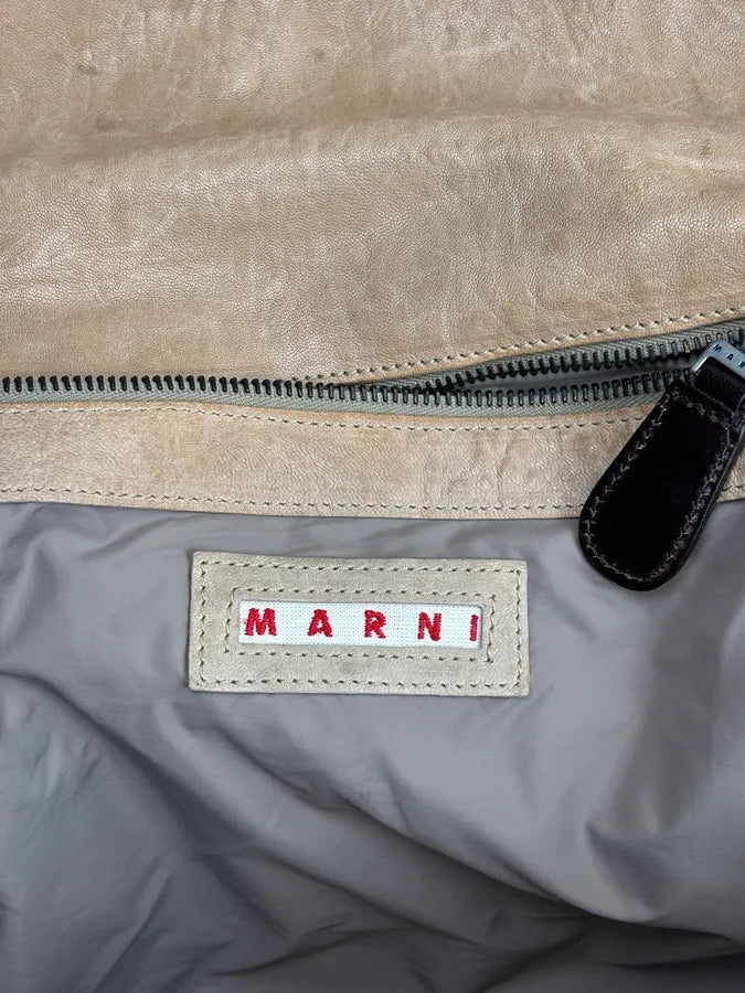 Marni Beige Leather Color-Block Handle Bag gIAQWpw 15