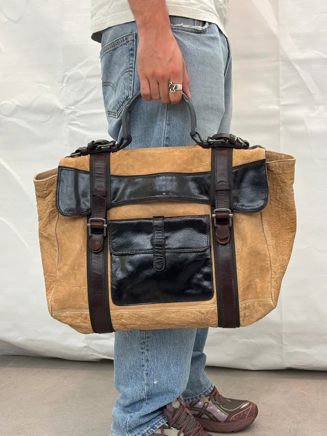Marni Beige Leather Color-Block Handle Bag gIAQWpw 1