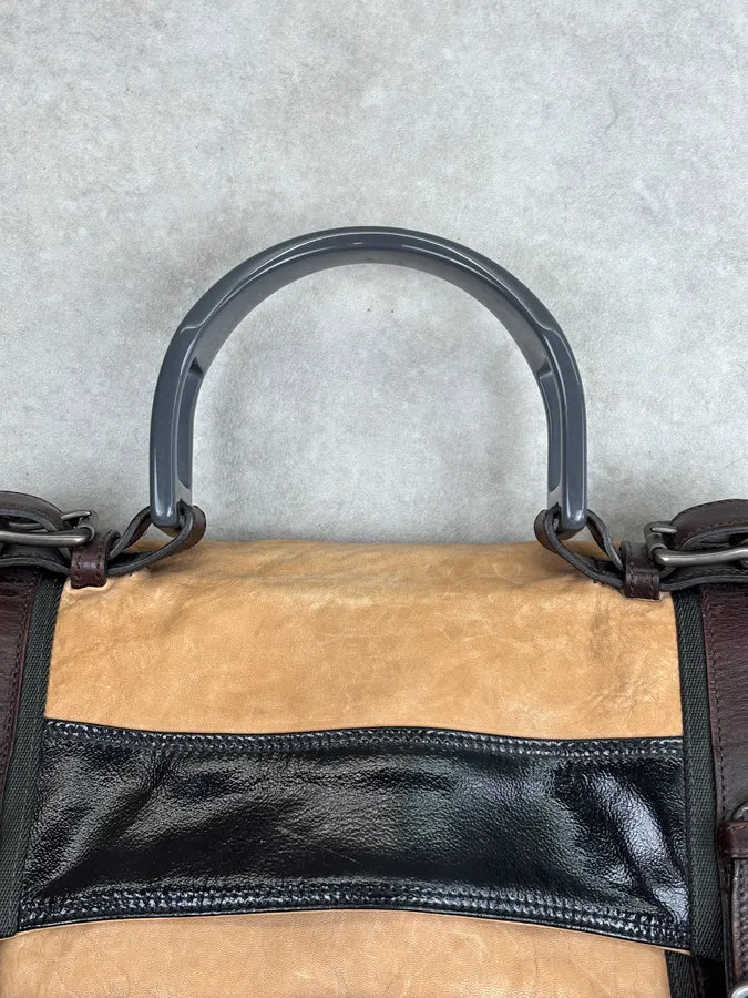 Marni Beige Leather Color-Block Handle Bag gIAQWpw 5