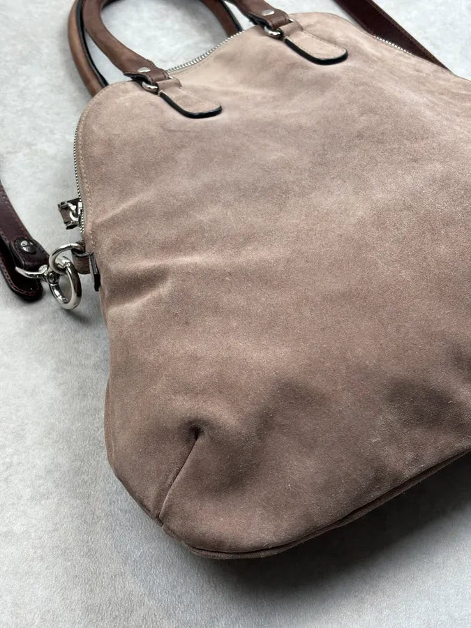 Marni Beige Suede Leather Handle Bag oAufIzG 6