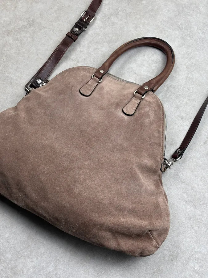 Marni Beige Suede Leather Handle Bag oAufIzG 3