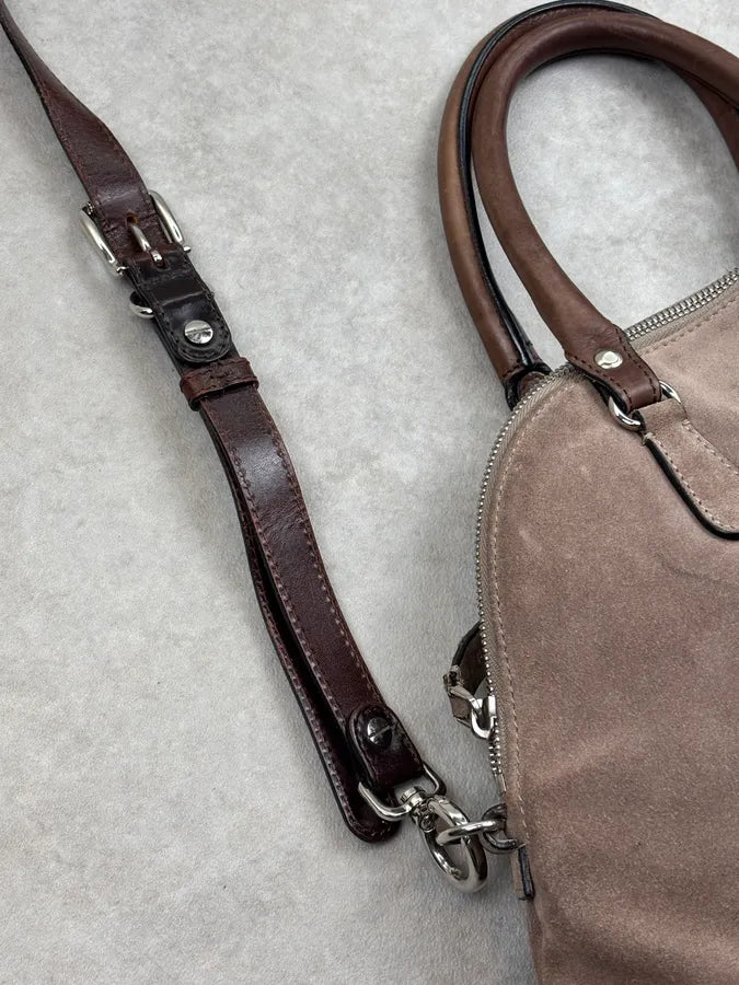 Marni Beige Suede Leather Handle Bag oAufIzG 5