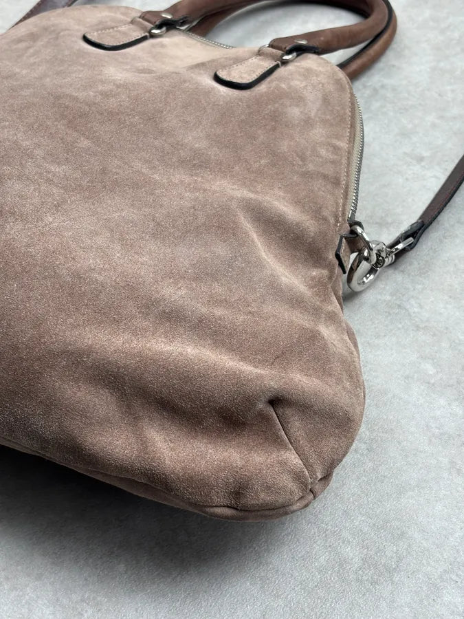 Marni Beige Suede Leather Handle Bag oAufIzG 7