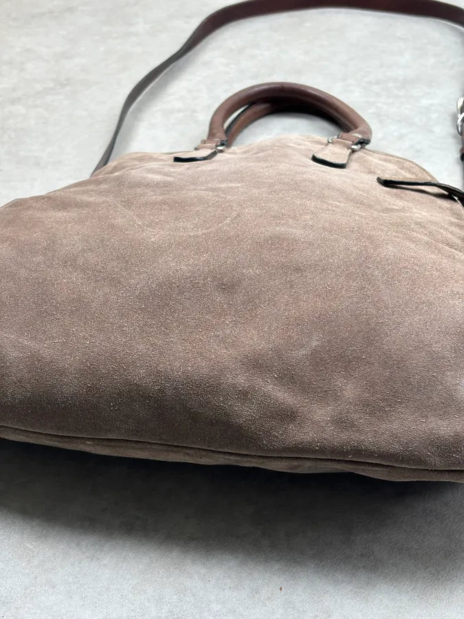 Marni Beige Suede Leather Handle Bag oAufIzG 14