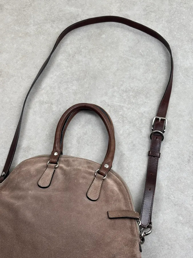 Marni Beige Suede Leather Handle Bag oAufIzG 9