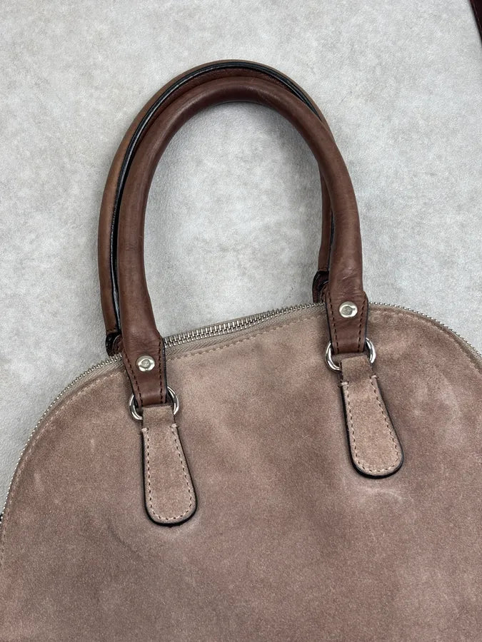 Marni Beige Suede Leather Handle Bag oAufIzG 4