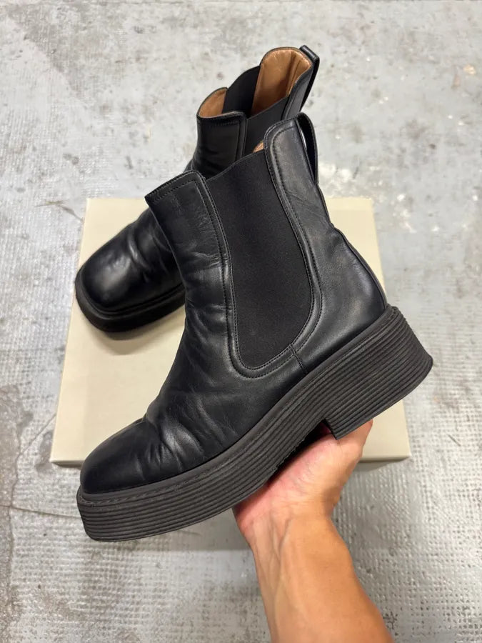 Marni Black Leather Premium Boots QpSteFb 0