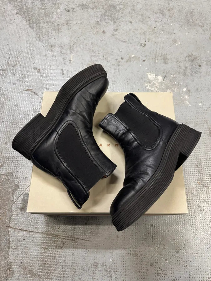 Marni Black Leather Premium Boots QpSteFb 1