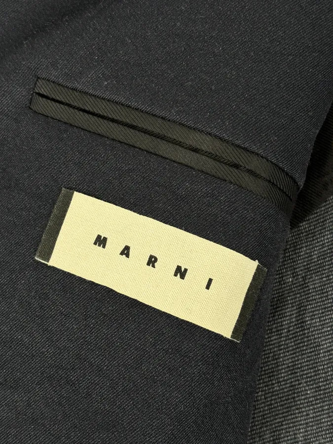 Marni Navy Wool Classy Blazer Jacket VBChnbp 8