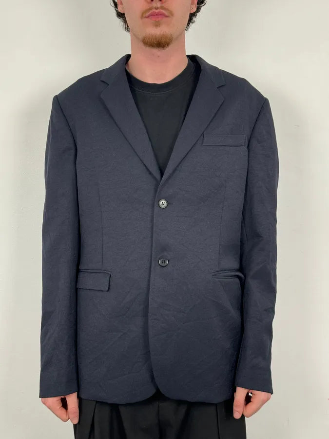 Marni Navy Wool Classy Blazer Jacket VBChnbp 1