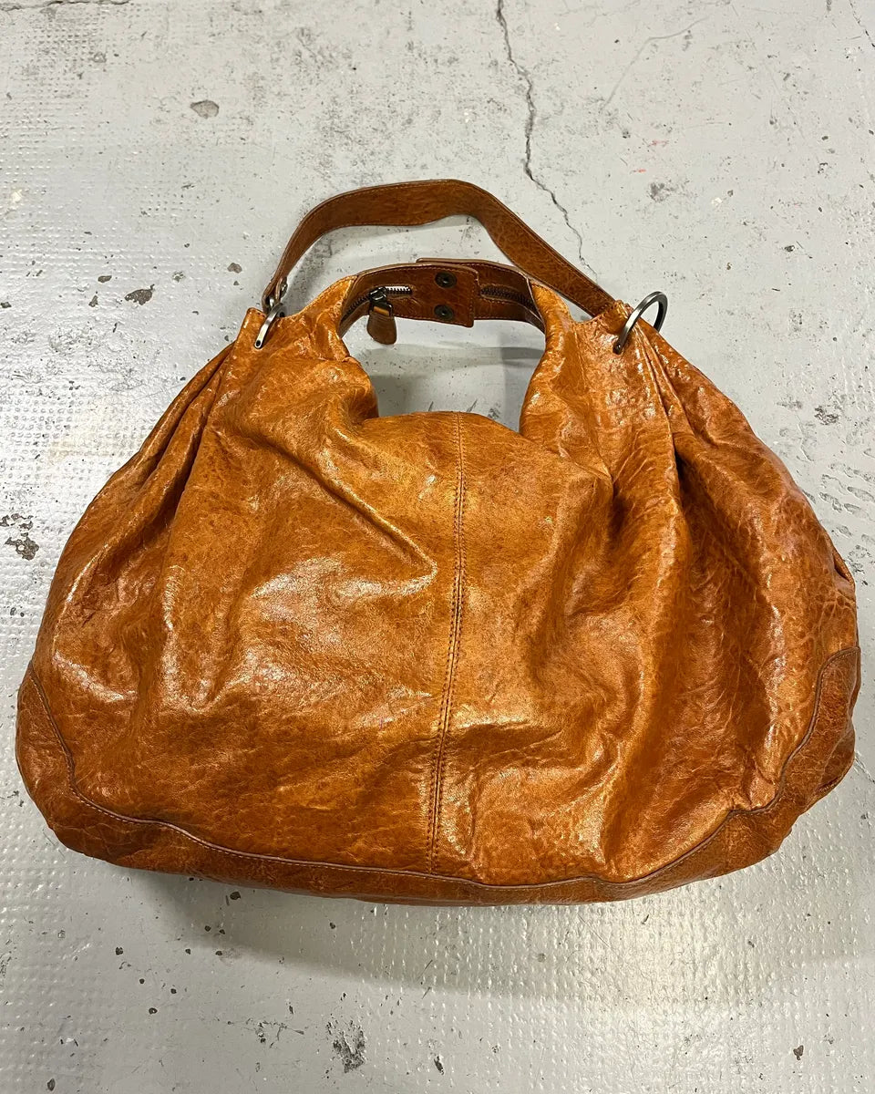 Marni Brown Cognac Hobo Leather Bag LHXjJbC 0