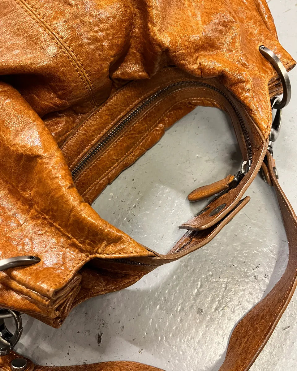 Marni Brown Cognac Hobo Leather Bag LHXjJbC 7