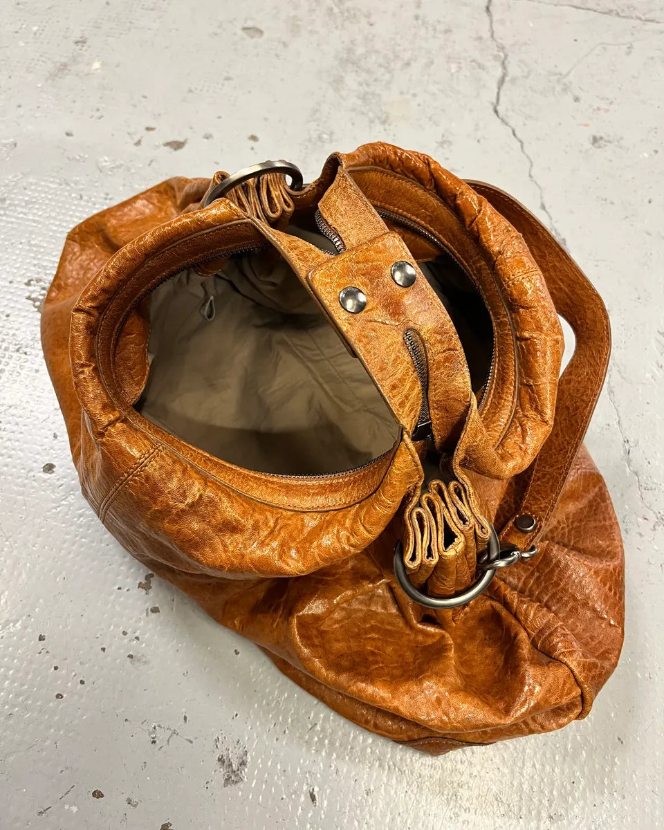 Marni Brown Cognac Hobo Leather Bag LHXjJbC 9