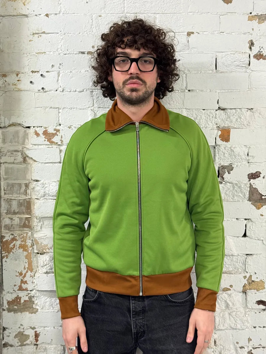 AW2024 Marni Green & Brown Zip-up Sweater uzizsex 1