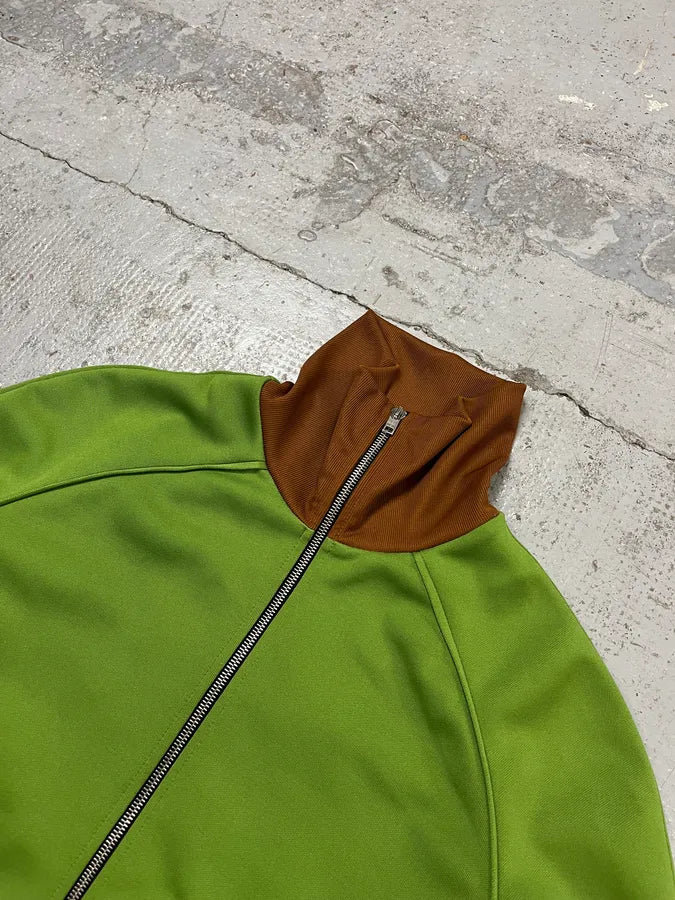 AW2024 Marni Green & Brown Zip-up Sweater uzizsex 4