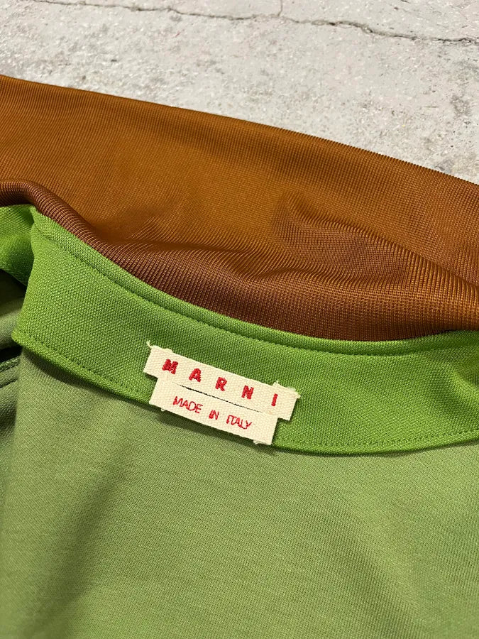AW2024 Marni Green & Brown Zip-up Sweater uzizsex 8
