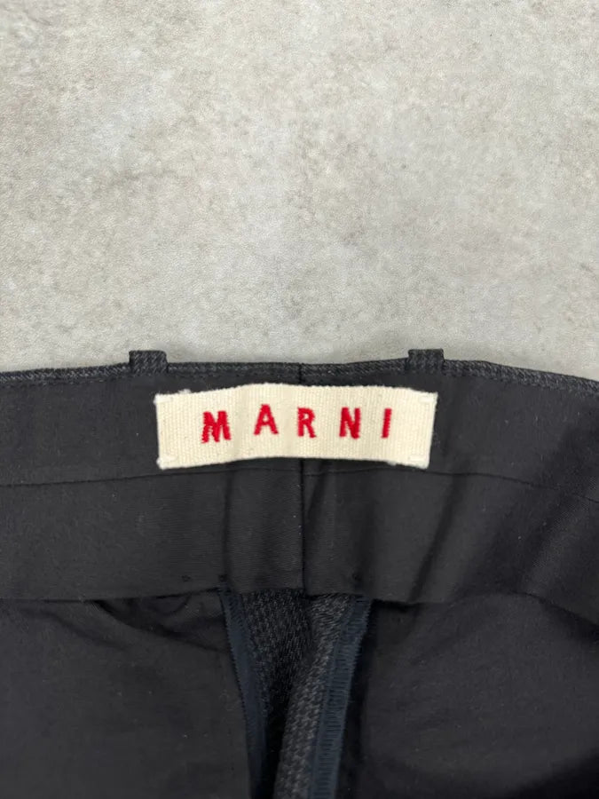 Marni Grey Classy Checkered Tailored Pants wtYHiGV 5