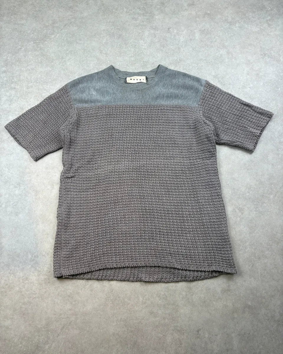 Marni Grey Hybrid Knitted T-Shirt wNeAqBv 0
