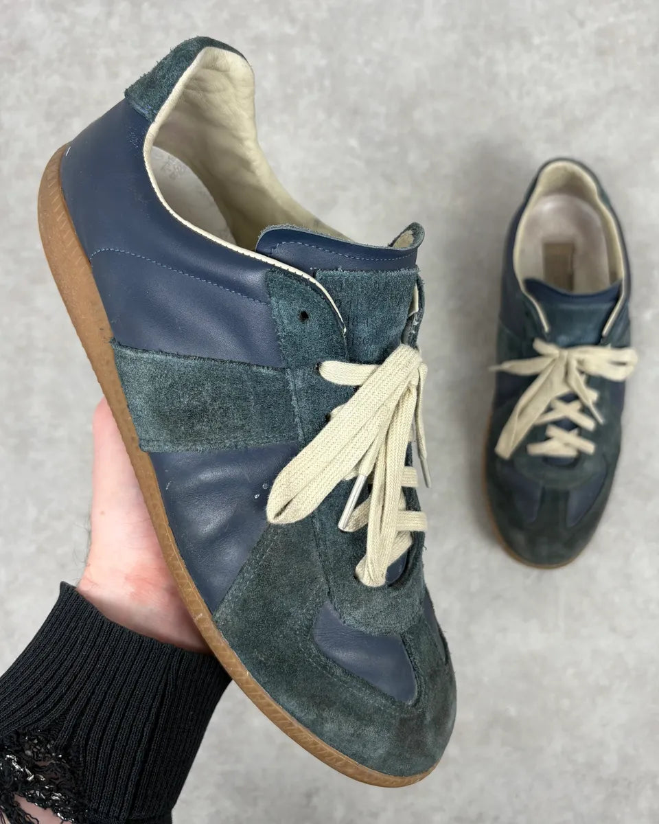 Martin Margiela Blue Replica Suede Leather Shoes SSnbvIp 0