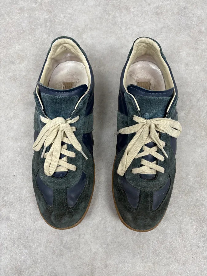 Martin Margiela Blue Replica Suede Leather Shoes SSnbvIp 1