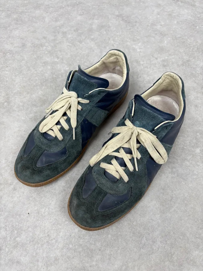 Martin Margiela Blue Replica Suede Leather Shoes SSnbvIp 2