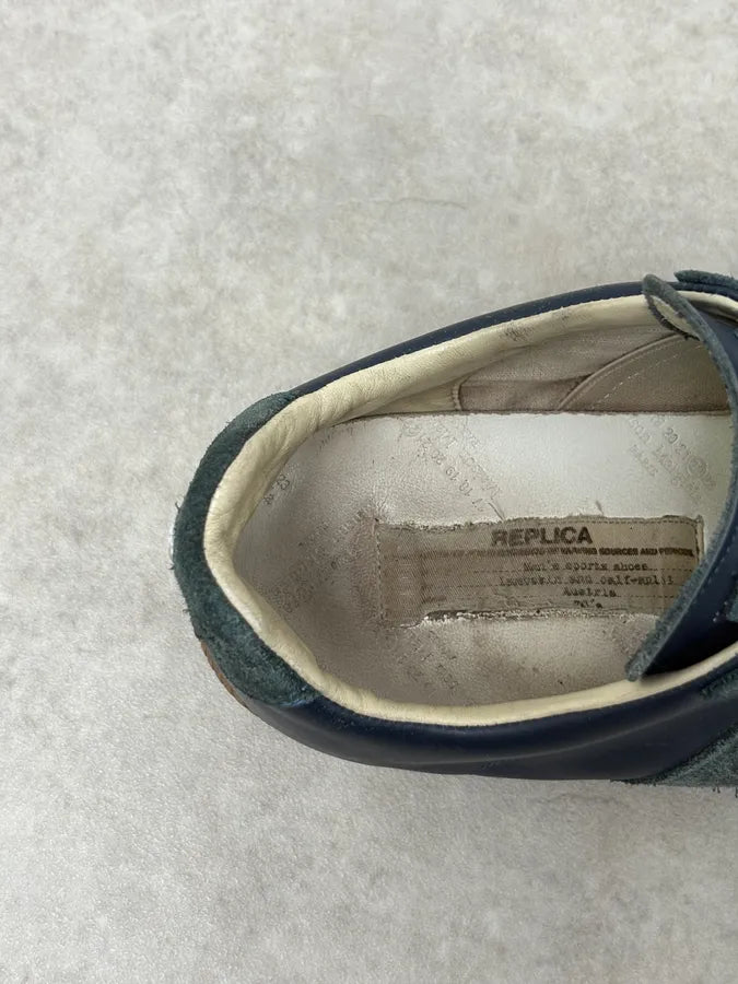 Martin Margiela Blue Replica Suede Leather Shoes SSnbvIp 7