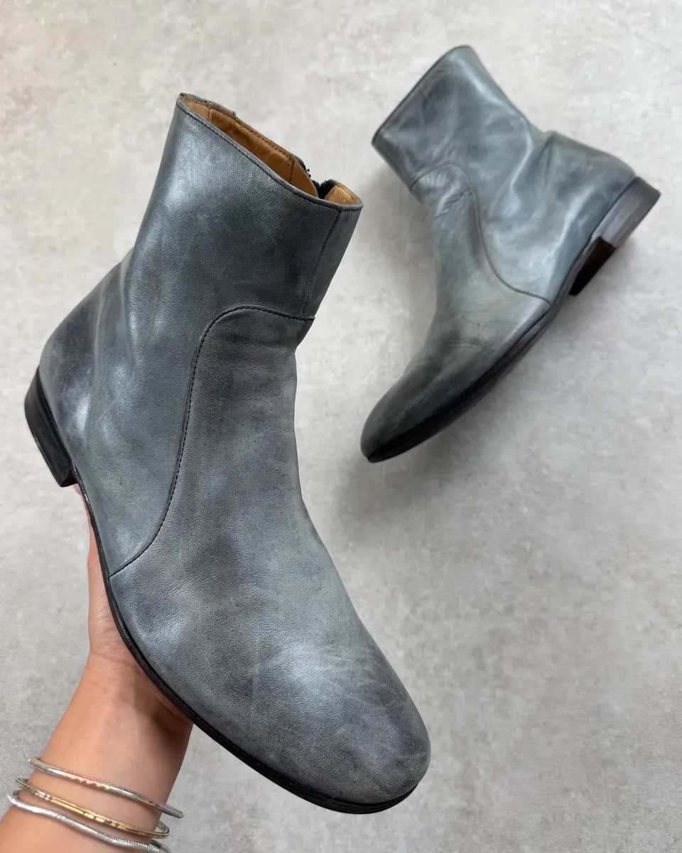 Martin Margiela Grey Leather Chelsea Boots tXKfGZt 0