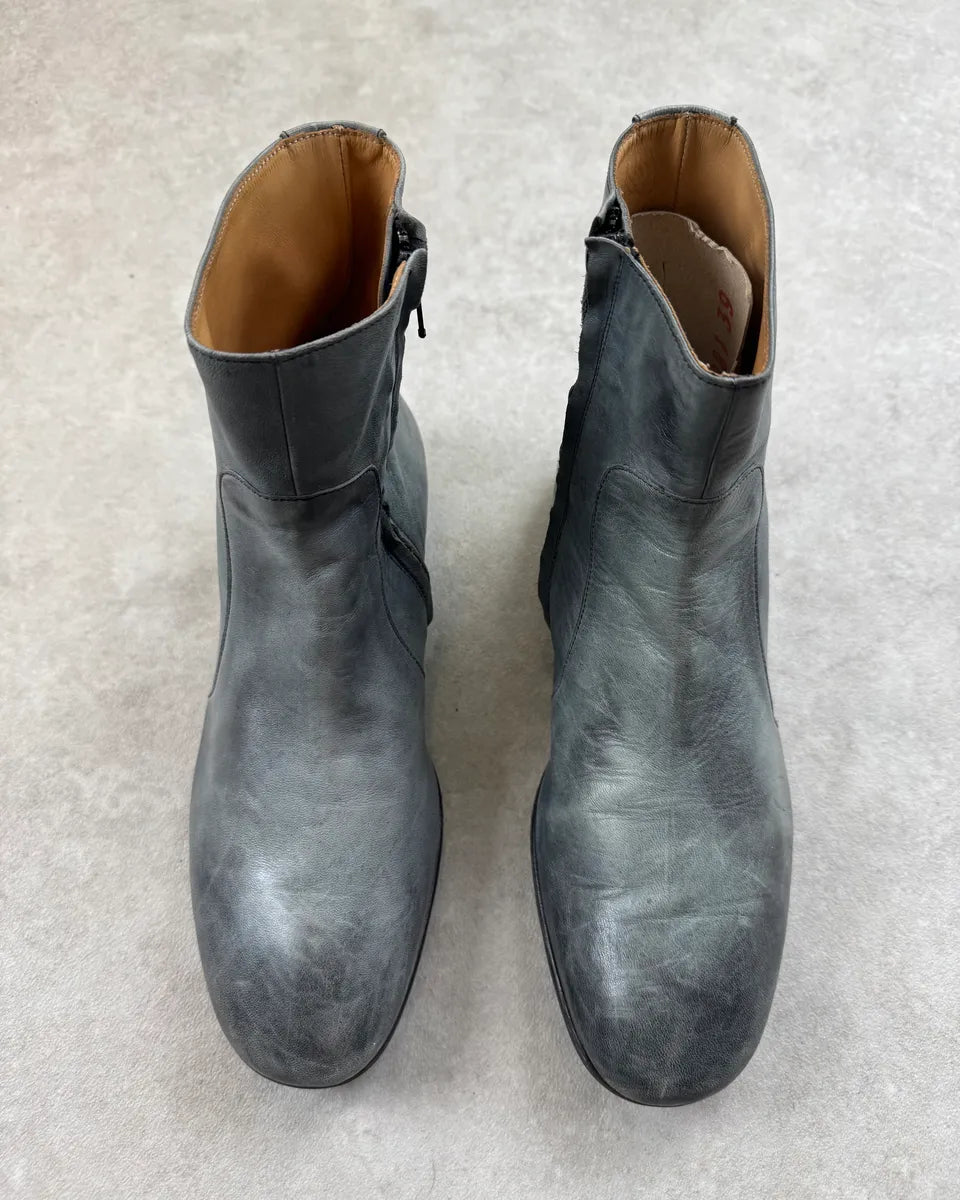 Martin Margiela Grey Leather Chelsea Boots tXKfGZt 5