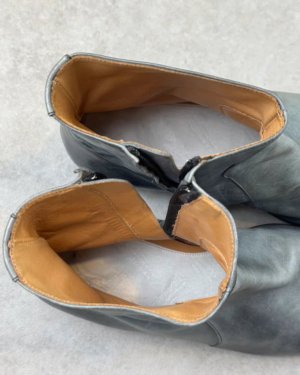 Martin Margiela Grey Leather Chelsea Boots tXKfGZt 7