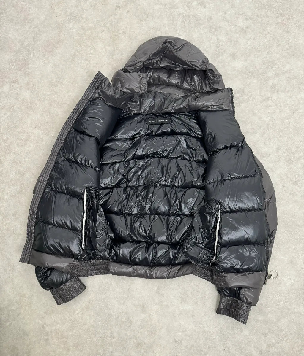 Massimo Rebecchi Black & Brown Hooded Puffer Jacket thUzlhP 9