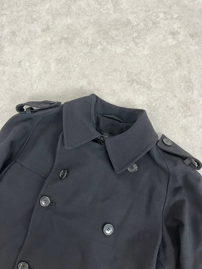 Massimo Rebecchi Black Classy Trench Coat mCSJngA 4