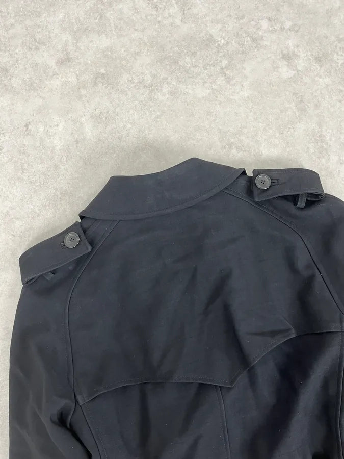Massimo Rebecchi Black Classy Trench Coat mCSJngA 6