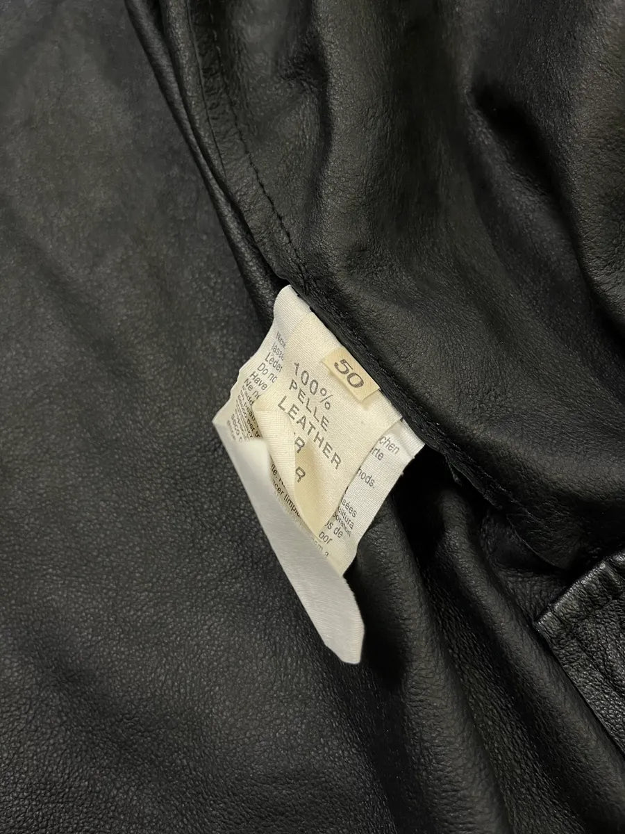 Massimo Rebecchi Black Ninja Leather Hooded Jacket vGTzdko 9