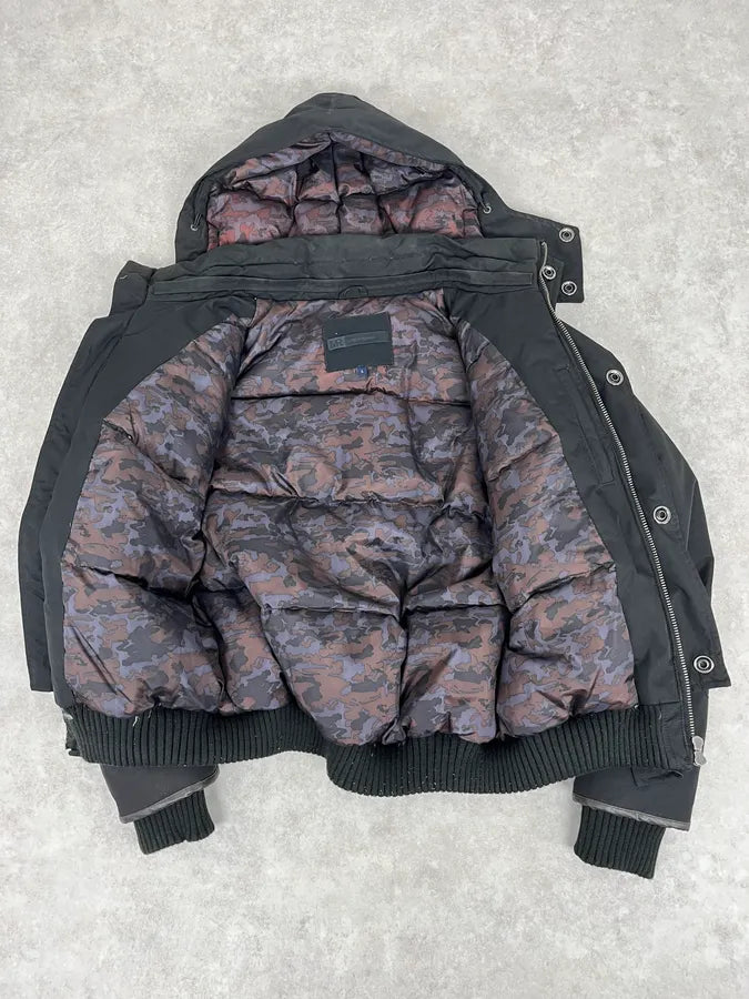 Massimo Rebecchi Black Puffer Jacket CLERVsm 7