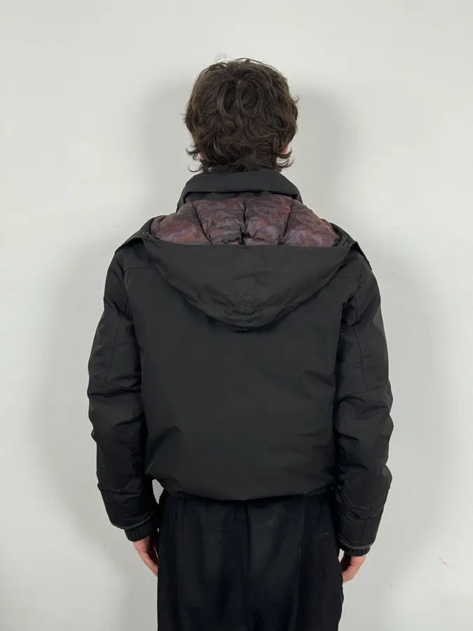 Massimo Rebecchi Black Puffer Jacket CLERVsm 1