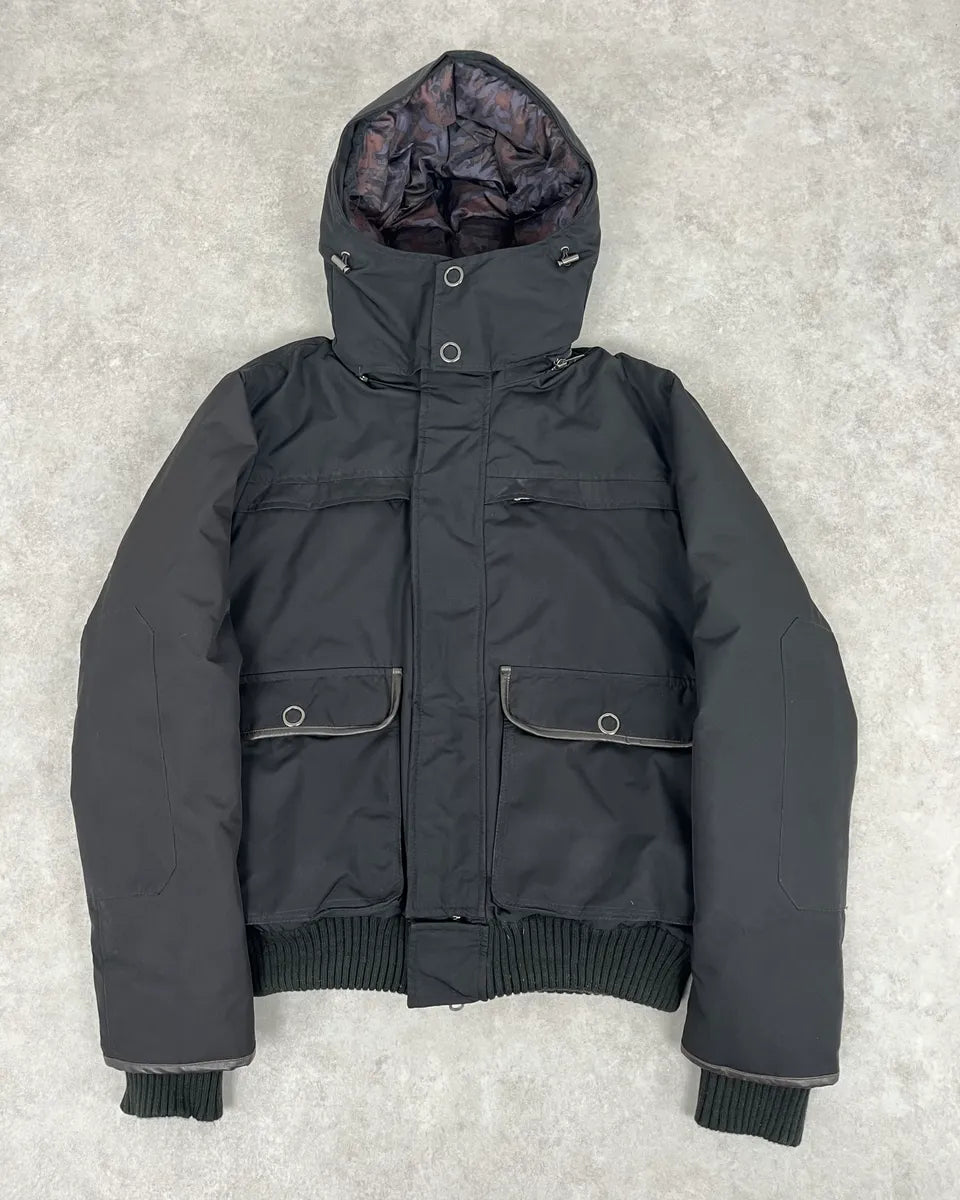 Massimo Rebecchi Black Puffer Jacket CLERVsm 4
