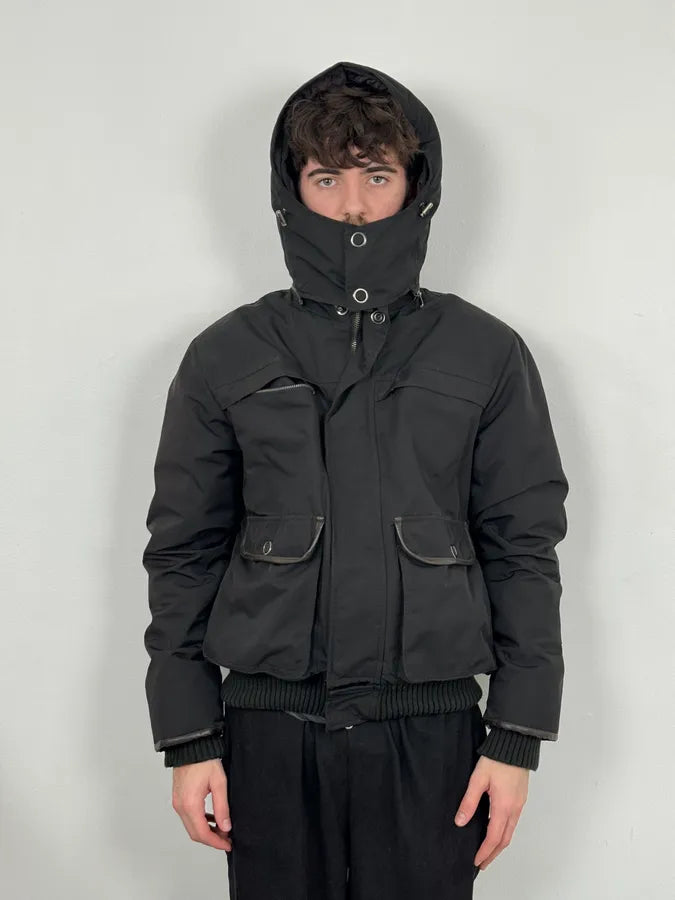 Massimo Rebecchi Black Puffer Jacket CLERVsm 0