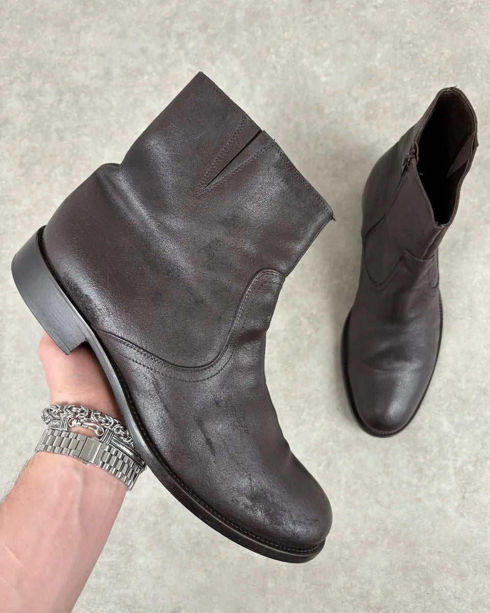 Massimo Rebecchi Brown Minimalist Leather Boots rjKzlPe 0