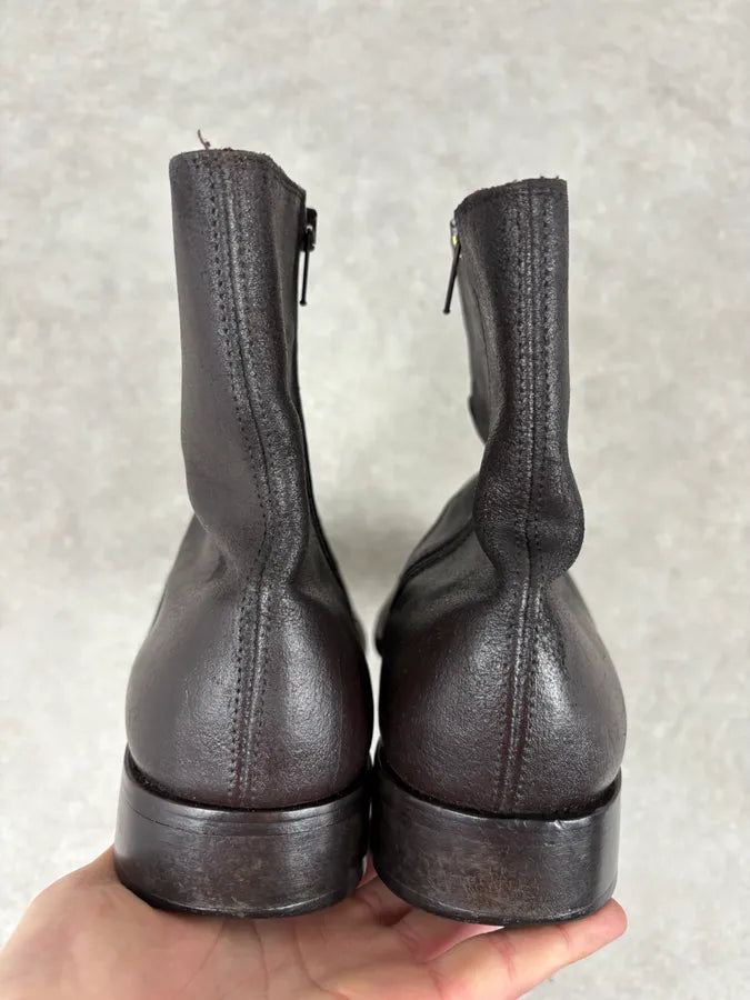 Massimo Rebecchi Brown Minimalist Leather Boots rjKzlPe 5