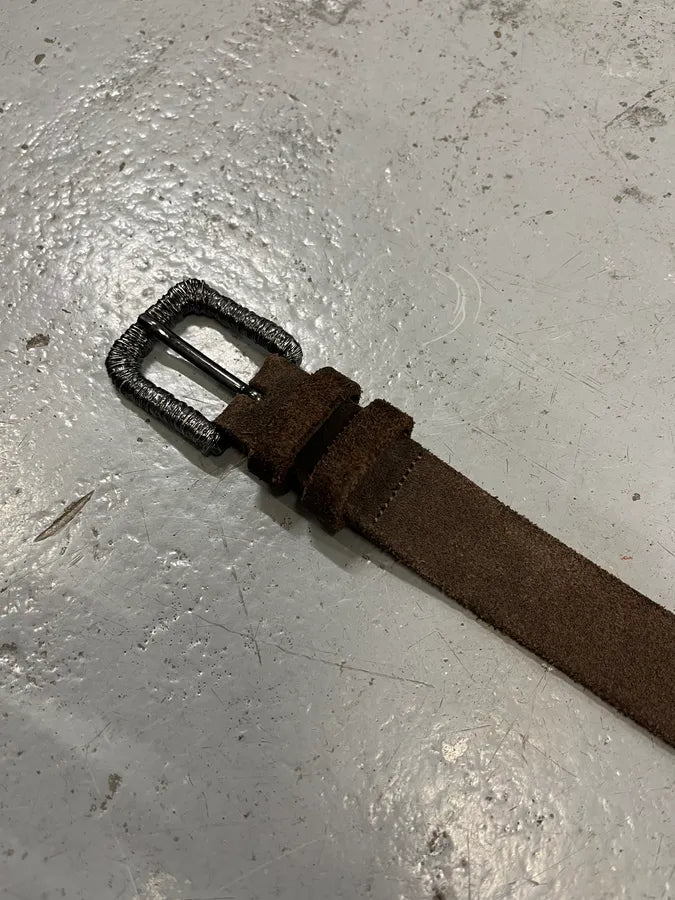 Massimo Rebecchi Brown Suede Leather Belt FMLStlC 5