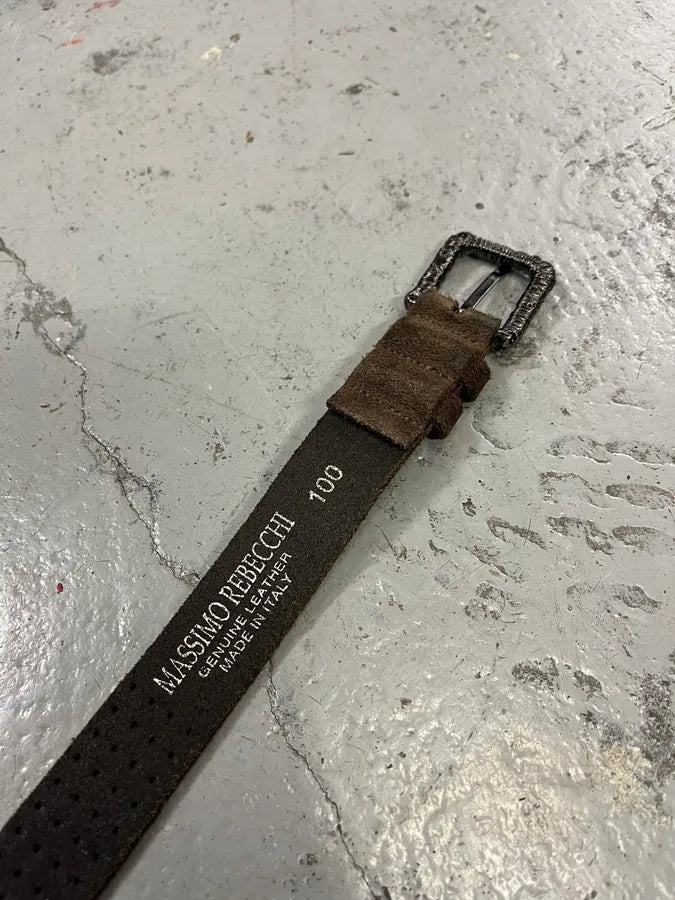 Massimo Rebecchi Brown Suede Leather Belt FMLStlC 7