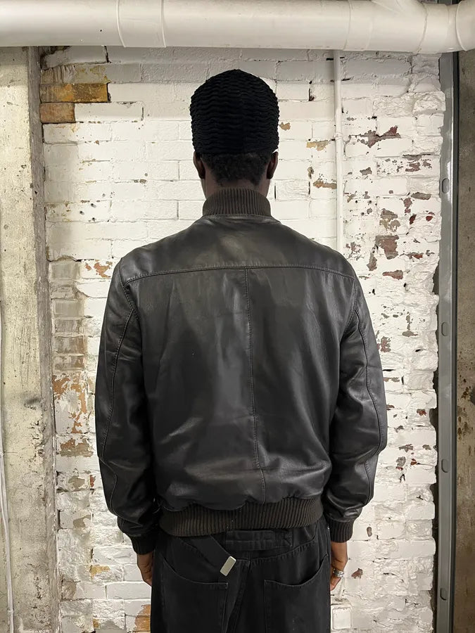 Massimo Rebecchi Buttoned Brown Leather Jacket qyRlbpm 1