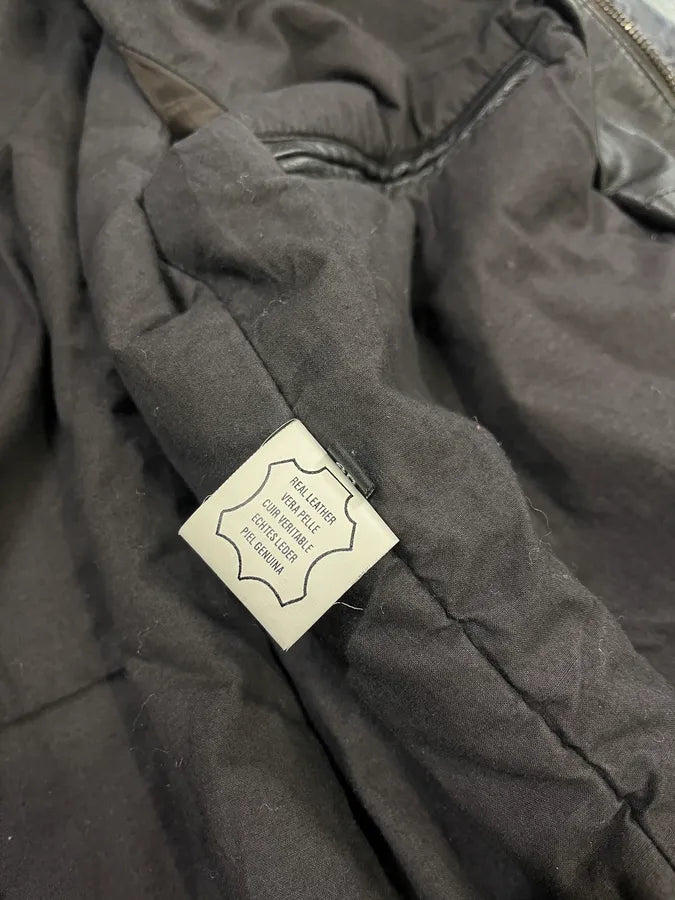 Massimo Rebecchi Buttoned Brown Leather Jacket qyRlbpm 9